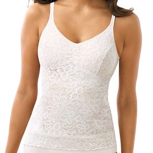 Bali Women's Shapewear Lace 'N Smooth Cami White